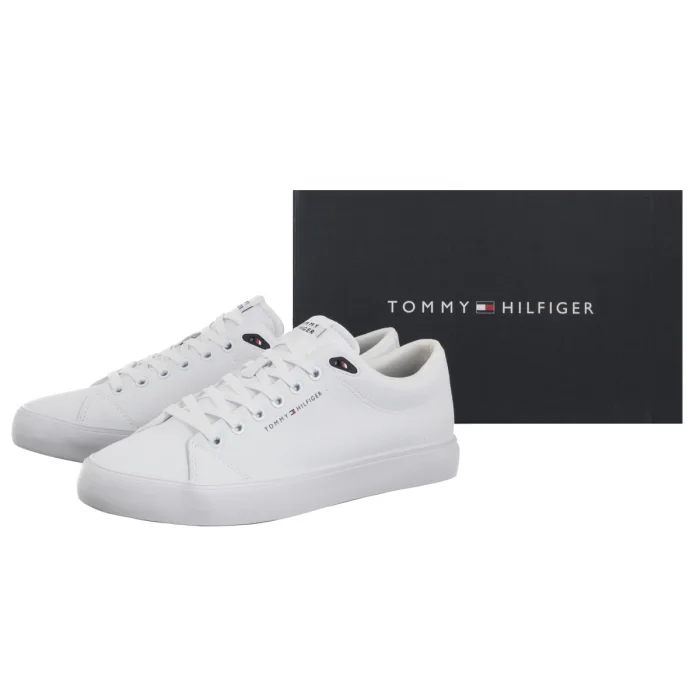 Sneakersy Tommy Hilfiger TH Hi Vulc Core Low Lth II Ess White FM0FM05511 YBS – zdjęcie 6