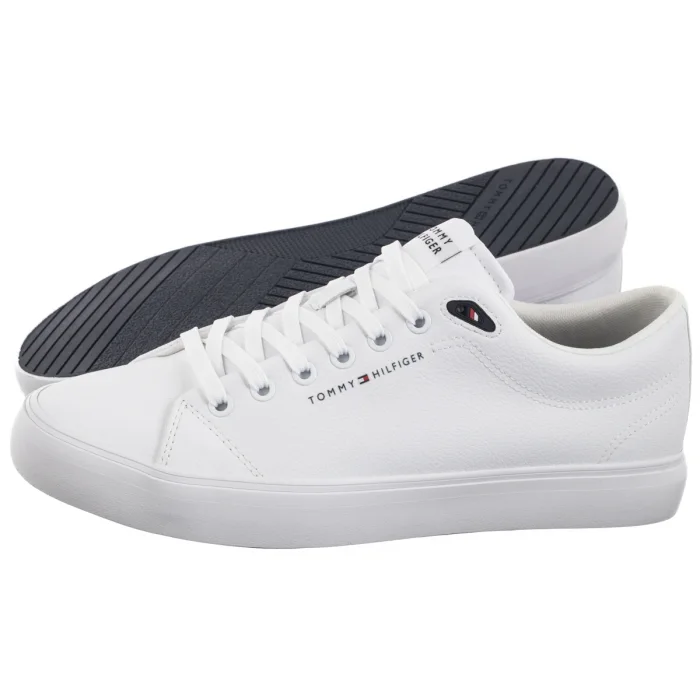 Sneakersy Tommy Hilfiger TH Hi Vulc Core Low Lth II Ess White FM0FM05511 YBS – zdjęcie 1
