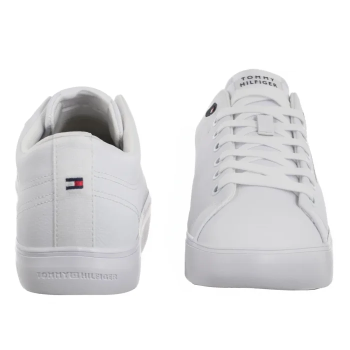 Sneakersy Tommy Hilfiger TH Hi Vulc Core Low Lth II Ess White FM0FM05511 YBS – zdjęcie 4