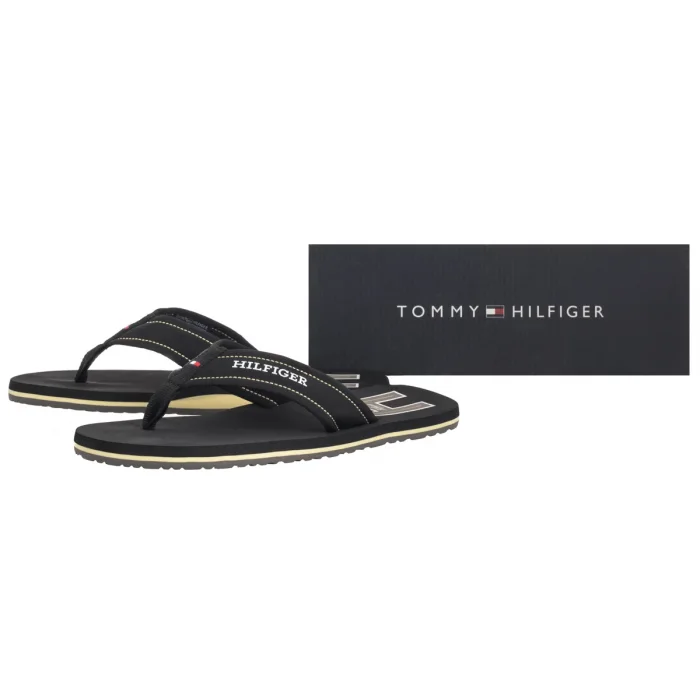 Japonki Tommy Hilfiger Hilfiger H Padded Beach Sandal Black FM0FM05536 BDS – zdjęcie 6