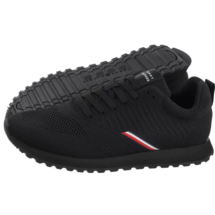 Sneakersy Tommy Hilfiger New Runner Eva Corpo Knit Black FM0FM05648 BDS – zdjęcie 1