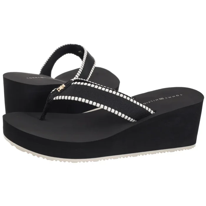 Japonki Tommy Hilfiger Wedge Beach Sandal Black FW0FW08738 BDS – zdjęcie 1