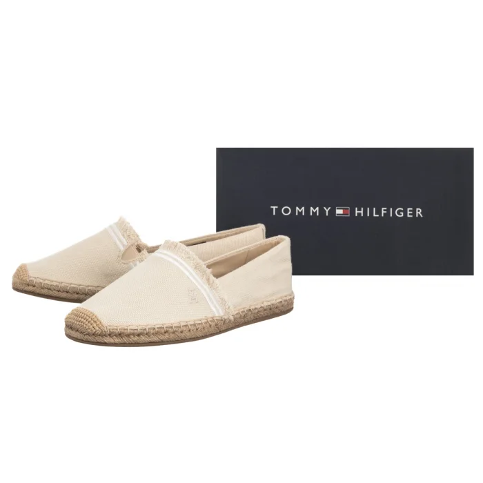 Espadryle Tommy Hilfiger Fringe Canvas Closed Espadrille Muslin FW0FW08881 ACJ – zdjęcie 6