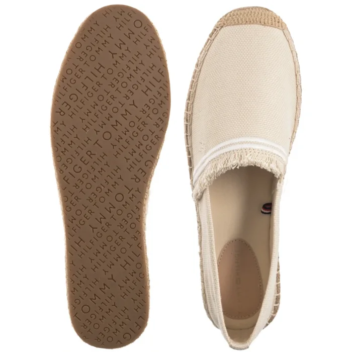 Espadryle Tommy Hilfiger Fringe Canvas Closed Espadrille Muslin FW0FW08881 ACJ – zdjęcie 5