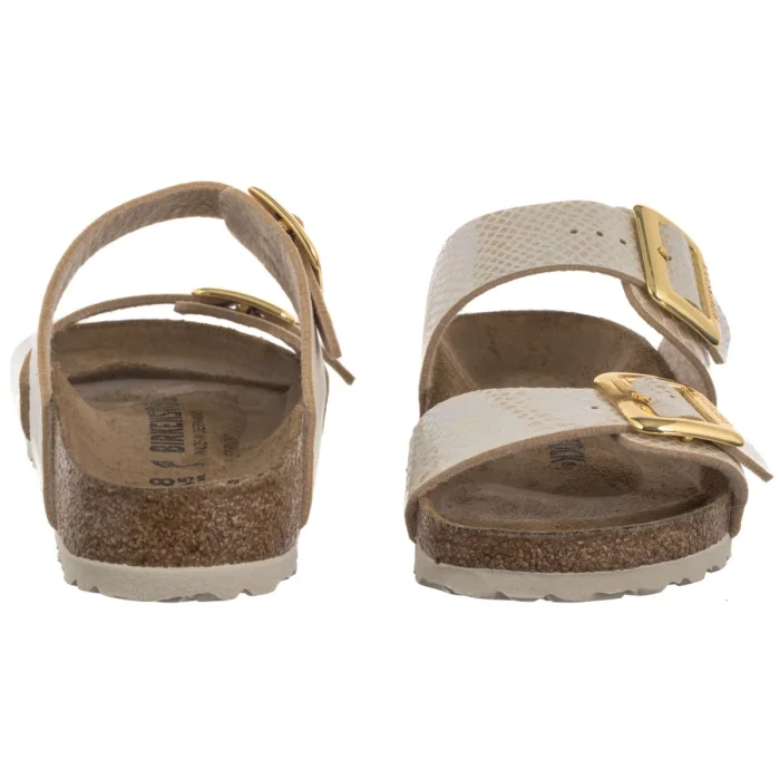 Klapki Birkenstock Sydney Cushion Buckle Shiny Snake Cream 1030258 – zdjęcie 4