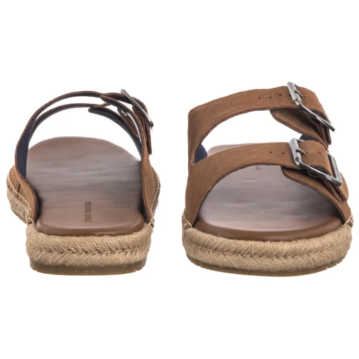 Klapki Tommy Hilfiger Flex Jutte Hilfiger Suede Sandal Fudge Brown FM0FM05503 GQM – zdjęcie 4