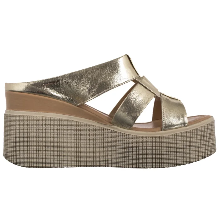 Sandały Nepeke Enes Gold Leather  – zdjęcie 3