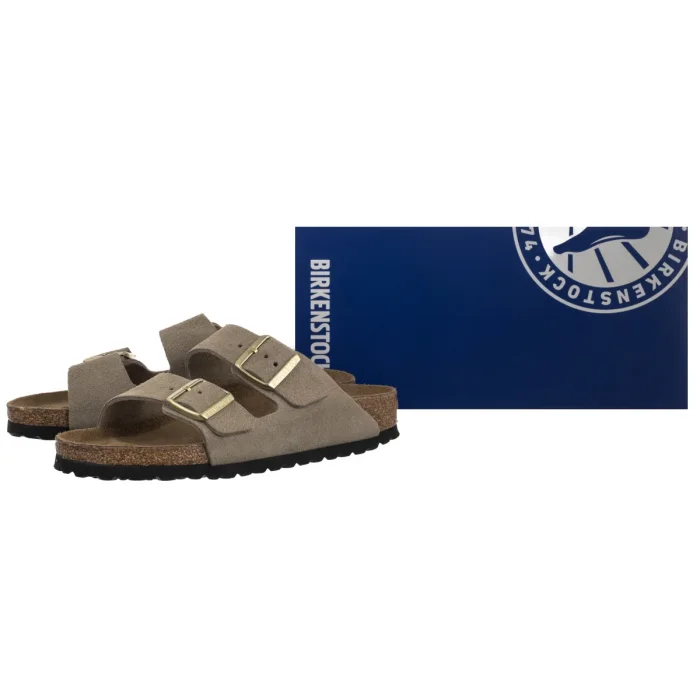 Klapki Birkenstock Arizona BS Suede Shimmering Taupe 1030269 – zdjęcie 6