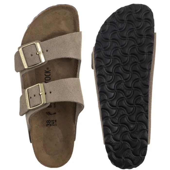 Klapki Birkenstock Arizona BS Suede Shimmering Taupe 1030269 – zdjęcie 5