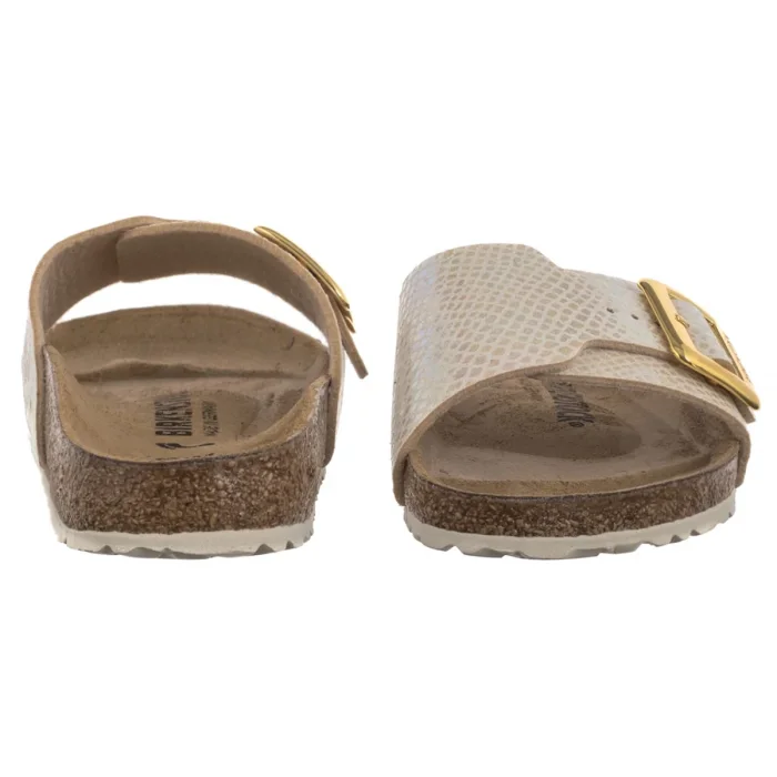 Klapki Birkenstock Catalina Cushion Buckle Shiny Snake Cream 1030360 – zdjęcie 4