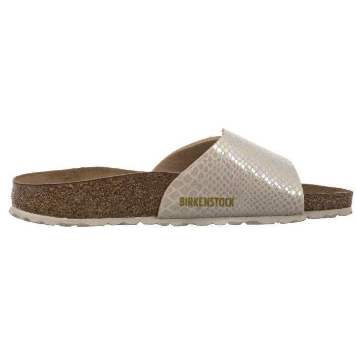 Klapki Birkenstock Catalina Cushion Buckle Shiny Snake Cream 1030360 – zdjęcie 3