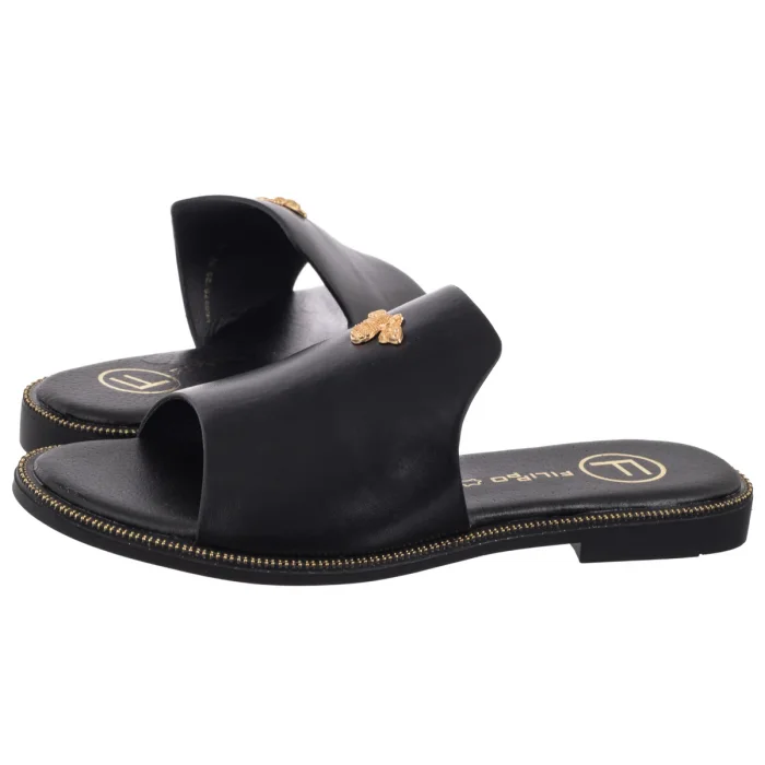 Klapki Filippo Czarne DK6975/25 BK – zdjęcie 1