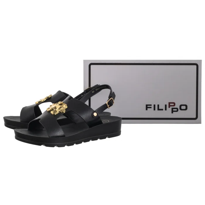 Sandały Filippo Czarne DS6893/25 BK – zdjęcie 6