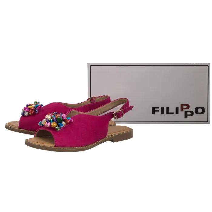 Sandały Filippo Fuksja DS6230/26 FH – zdjęcie 6