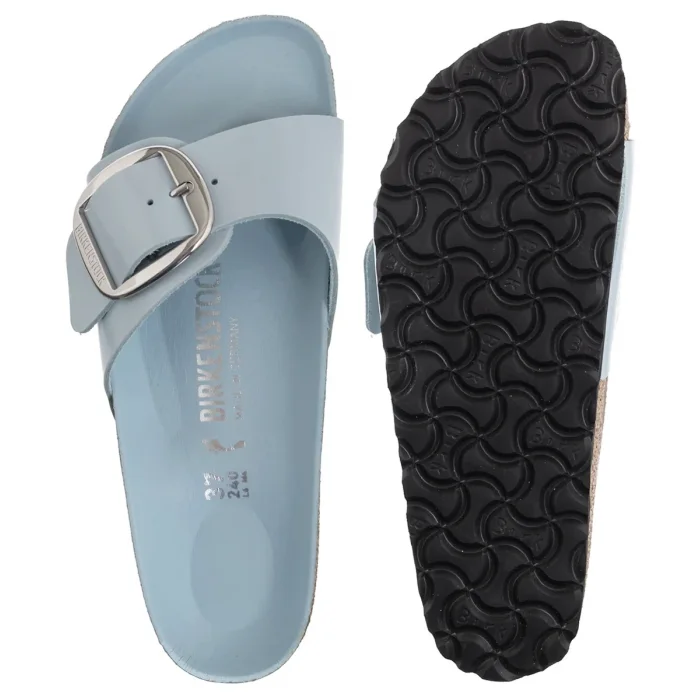 Klapki Birkenstock Madrid Big Buckle Baby Blue High Shine 1030364 – zdjęcie 5