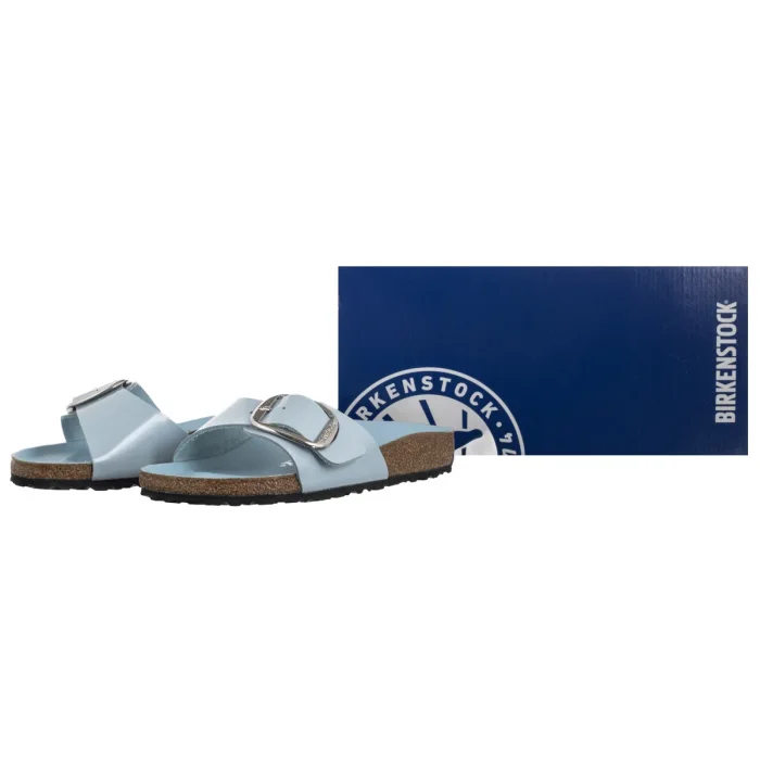 Klapki Birkenstock Madrid Big Buckle Baby Blue High Shine 1030364 – zdjęcie 6