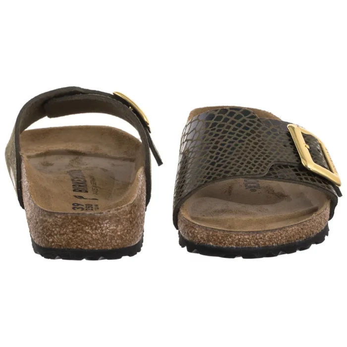 Klapki Birkenstock Catalina Cushion Buckle Shiny Snake Sage 1030320 – zdjęcie 4