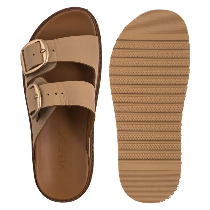 Klapki Venezia Beżowe R008LEBEOBK144 – zdjęcie 5