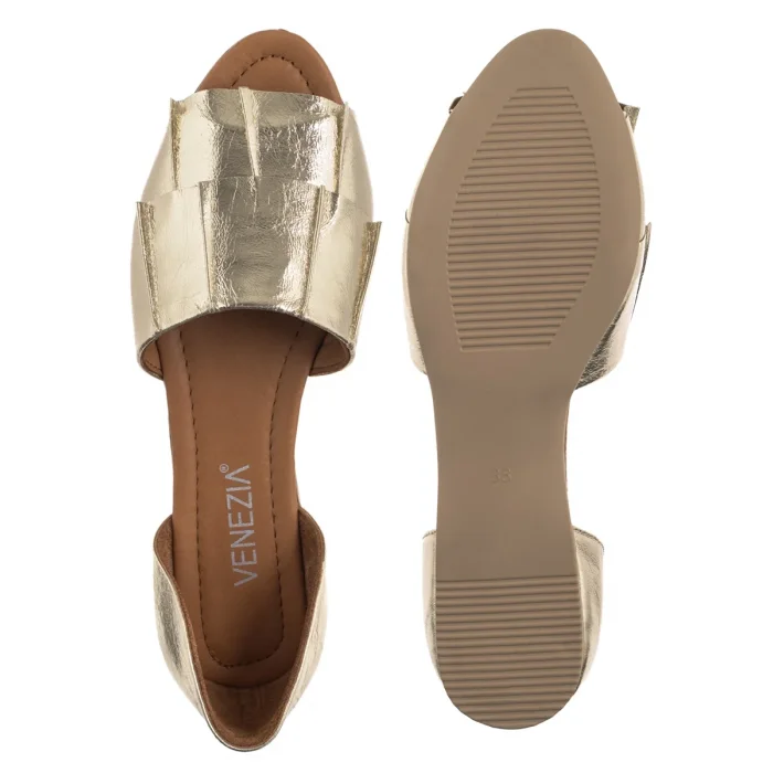 Sandały Venezia Złote A034LEGOOBS028 – zdjęcie 5