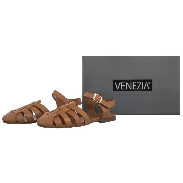 Sandały Venezia Brązowe G044LEBROBS129 – zdjęcie 6