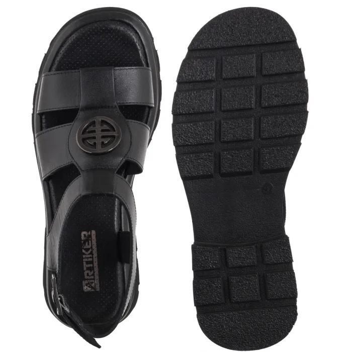 Sandały Artiker Czarne 56C0690 – zdjęcie 5