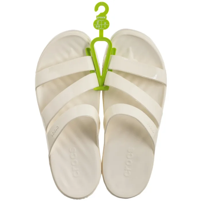 Klapki Crocs Getaway Patent Strappy Chalk 211296-0WV – zdjęcie 6