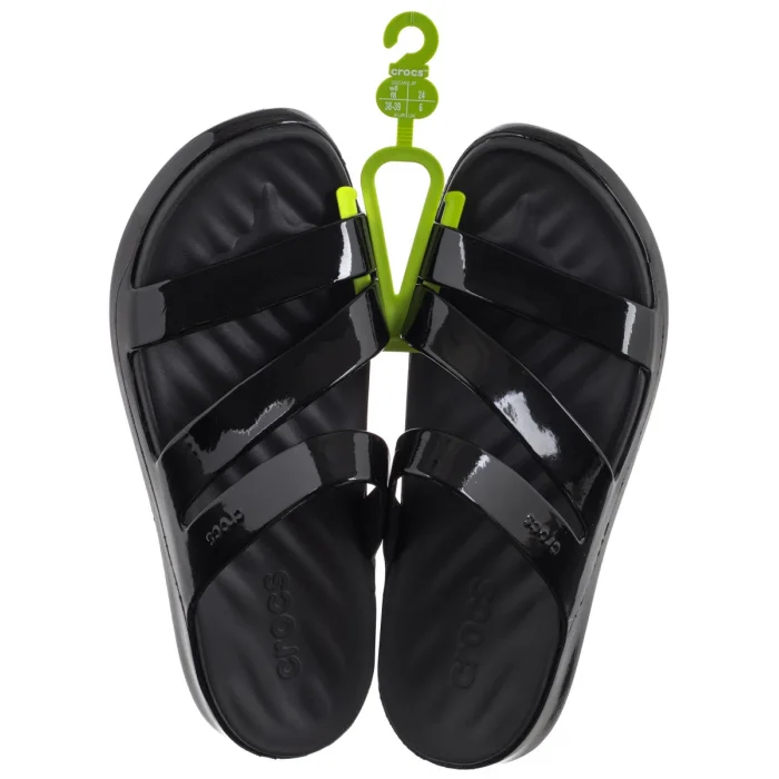 Klapki Crocs Getaway Patent Strappy Black 211296-001 – zdjęcie 6