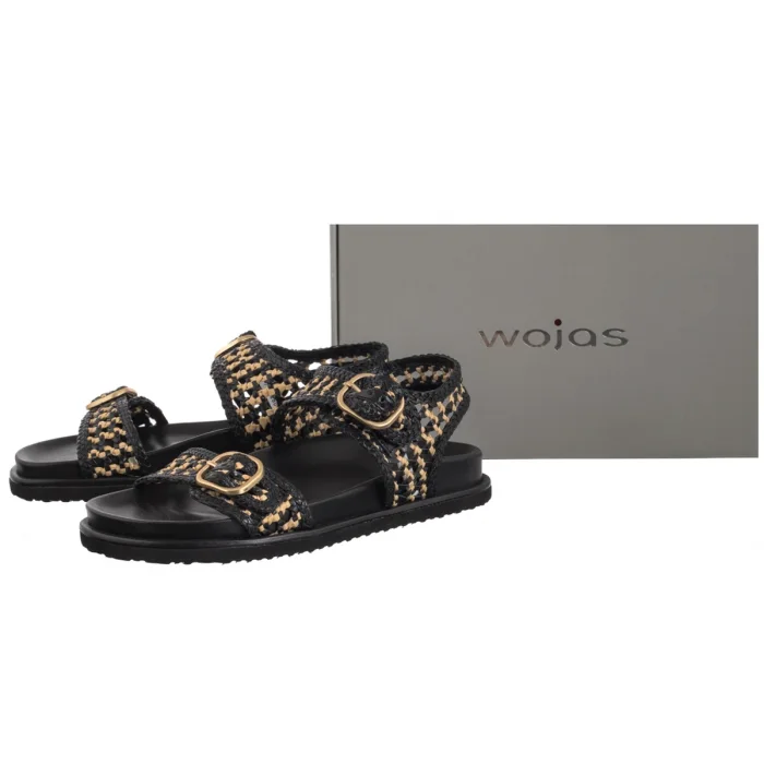 Sandały Wojas Czarne 76242-80 – zdjęcie 6
