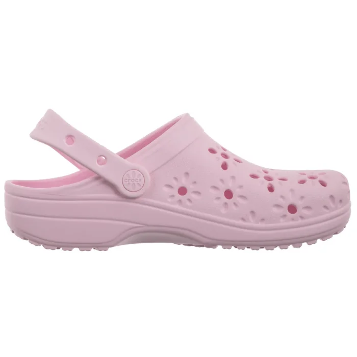 Klapki Crocs Classic Floral Cut Out Clog Pink Milk 210943-6ZW – zdjęcie 3