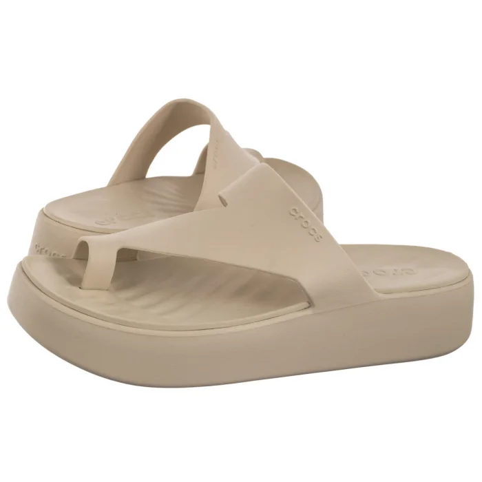Japonki Crocs Getaway Platform Toe Loop Sandstone 210834-0LH – zdjęcie 1