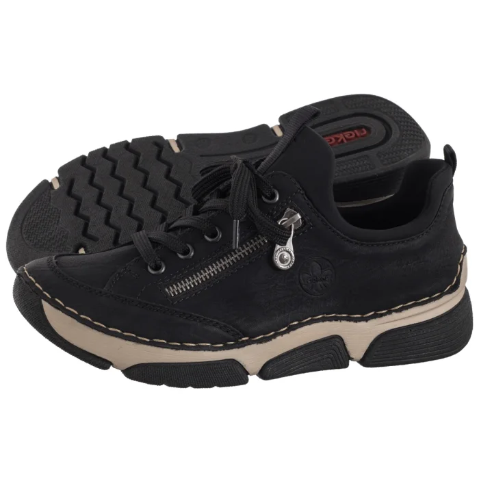 Półbuty Rieker Czarne 45973-00 Black – zdjęcie 1