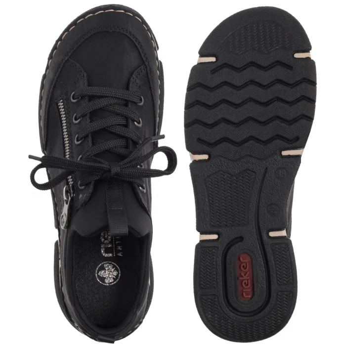 Półbuty Rieker Czarne 45973-00 Black – zdjęcie 5