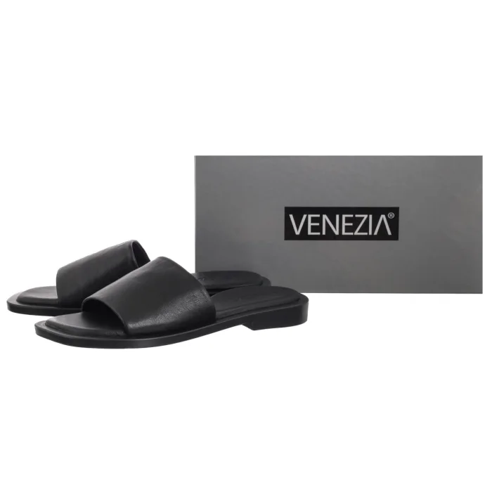 Klapki Venezia Czarne R009LEBLOBK144 – zdjęcie 6