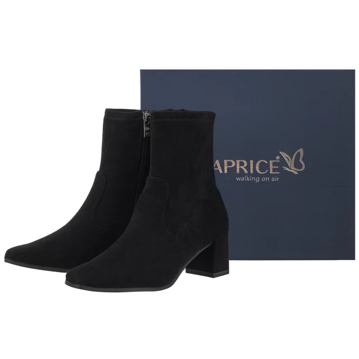 Botki Caprice Czarne 9-25354-41 044 Black Stretch Vegan – zdjęcie 6