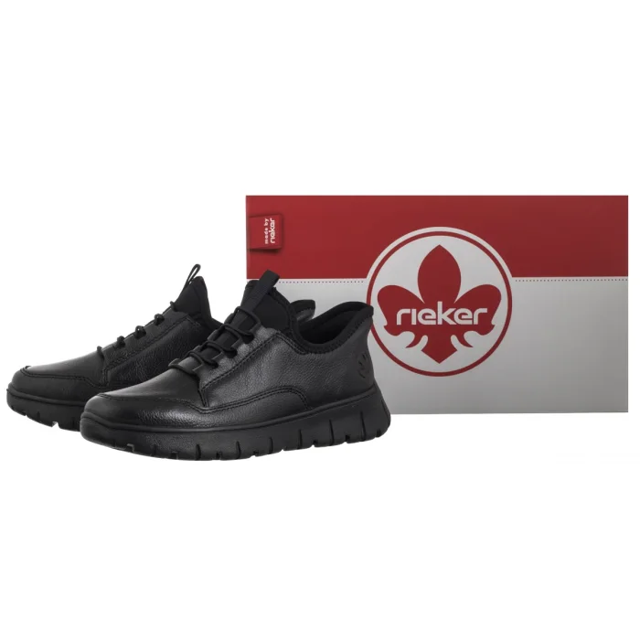Półbuty Rieker Czarne N1357-00 Black – zdjęcie 6