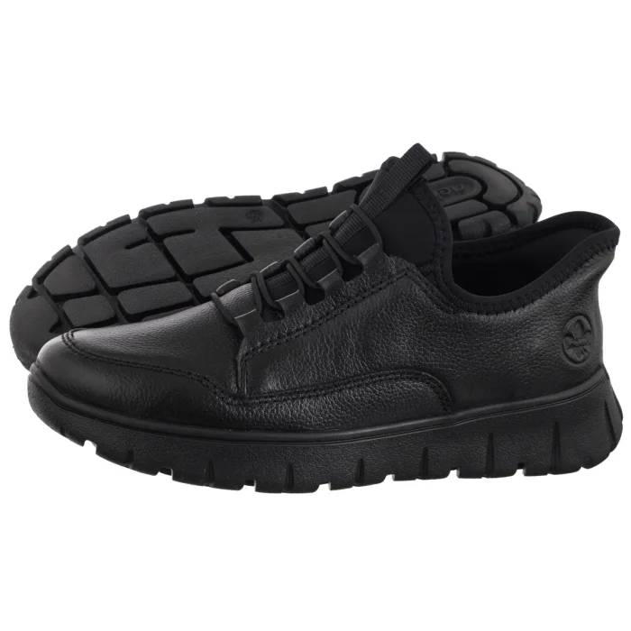 Półbuty Rieker Czarne N1357-00 Black – zdjęcie 1