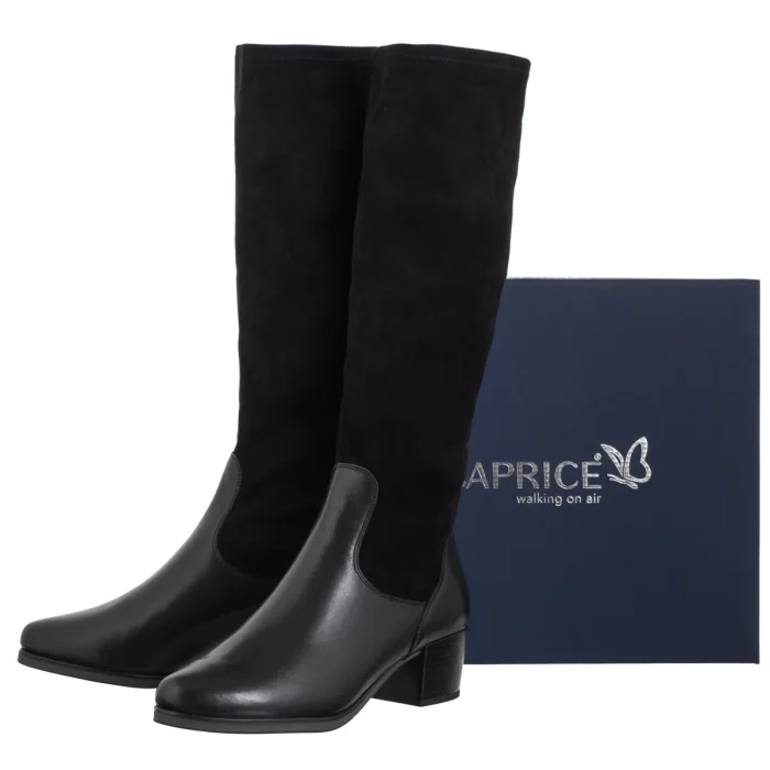 Kozaki Caprice Czarne 9-25531-45 019 Black Comb – zdjęcie 6