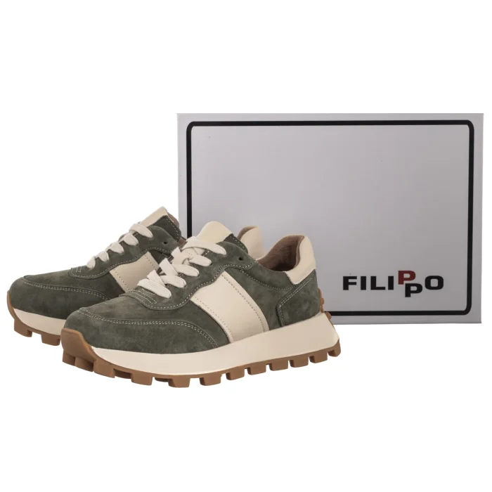 Sneakersy Filippo Khaki DP7112/25 KH – zdjęcie 6