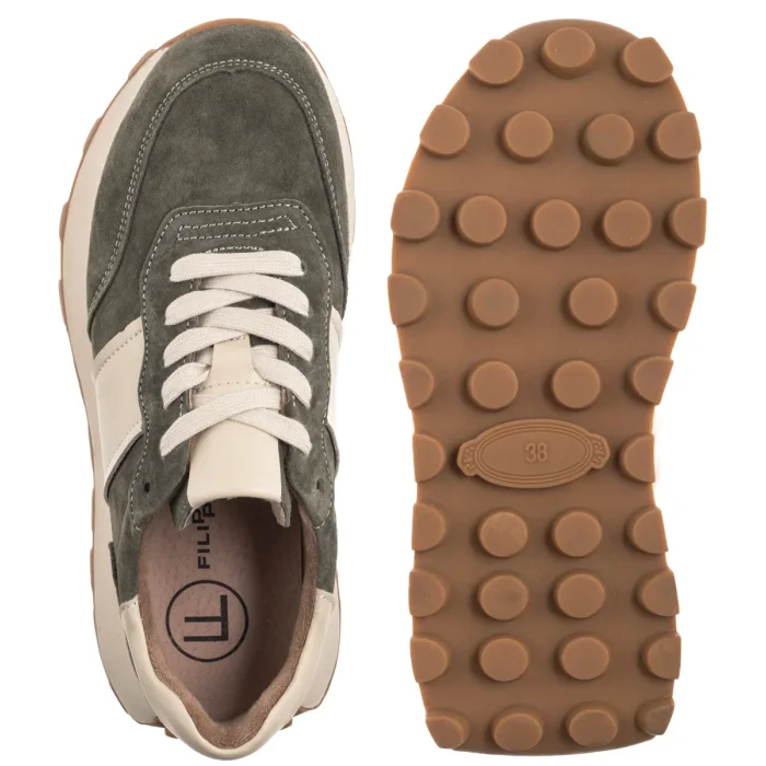 Sneakersy Filippo Khaki DP7112/25 KH – zdjęcie 5