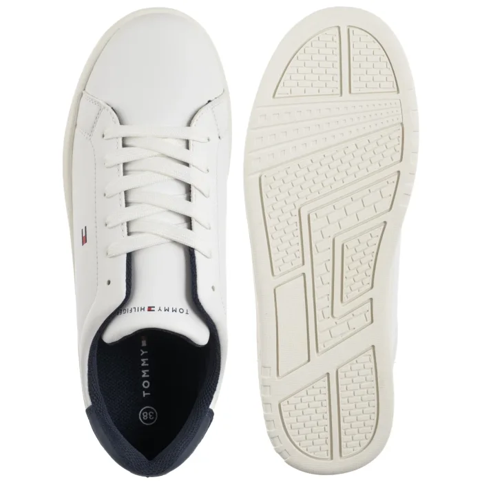 Sneakersy Tommy Hilfiger Low Cut Lace-Up Sneaker T3X9-34073-1355 X336 White/Blue – zdjęcie 5