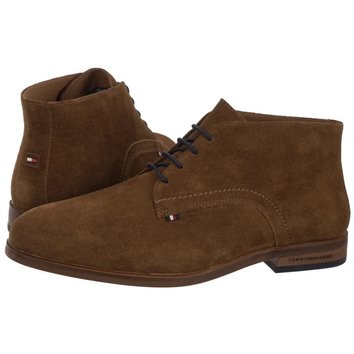 Trzewiki Tommy Hilfiger Hilfiger Dress Suede Boot Coconut Grove FM0FM05726 GVQ – zdjęcie 1