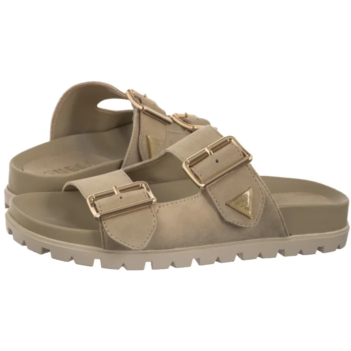 Klapki Guess Fasten FLTFST SUE03 Nude – zdjęcie 1