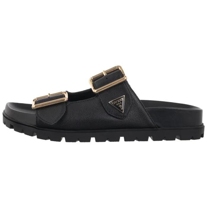 Klapki Guess Fasten FLTST LEA03 Black – zdjęcie 2