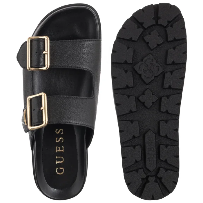 Klapki Guess Fasten FLTST LEA03 Black – zdjęcie 5