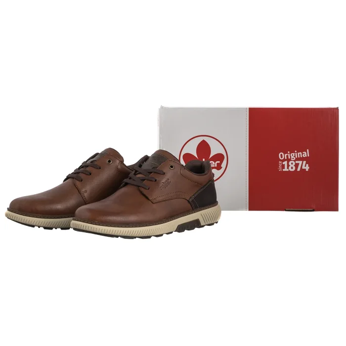 Półbuty Rieker Brązowe B3313-24 Brown – zdjęcie 6