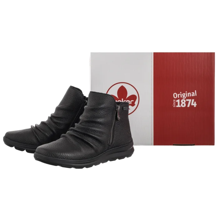 Botki Rieker Czarne Z0056-00 Black – zdjęcie 6