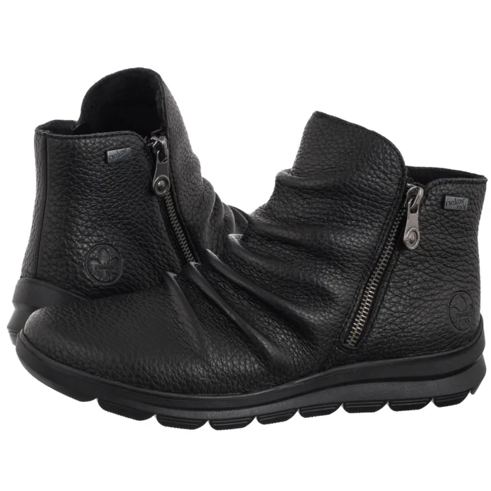 Botki Rieker Czarne Z0056-00 Black – zdjęcie 1