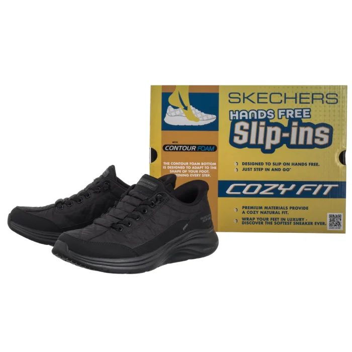 Sneakersy Skechers Contour Foam Slip-Ins Black 150404/BBK – zdjęcie 6