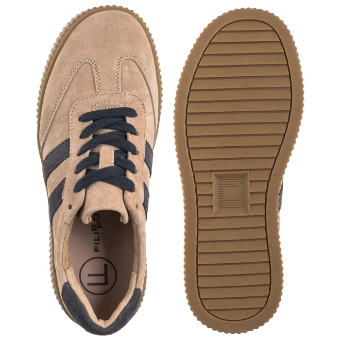 Sneakersy Filippo Beżowe/Szare DP6776/25 BE GR – zdjęcie 5