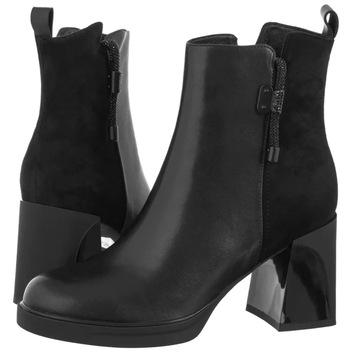 Botki Filippo Czarne DBT7358/25 BK – zdjęcie 1